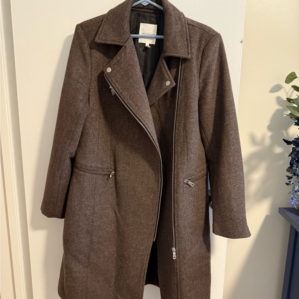 Avec Les Filles Brown Pea Coat